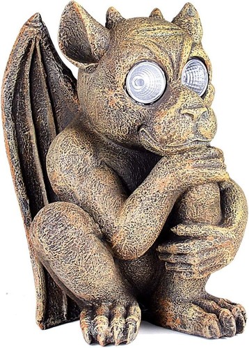 Solar powered gargoyle outdoor - solar,