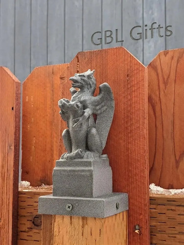 Gargoyle fence post topper 4x4 - topper,